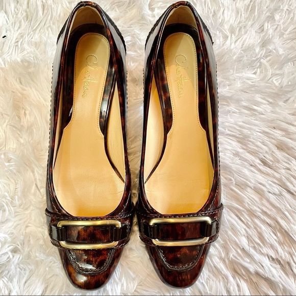 💥Host Pick!💥 Cole Haan Helena Patent Leather Square Toe Kitten Heels - Picture 2 of 11